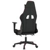 vidaXL Chaise de jeu avec repose-pied Noir/rouge bordeaux Similicuir
