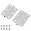vidaXL Charni&egrave;re 2 pi&egrave;ces Argent&eacute; 50 x 38 x 1,3 mm Acier