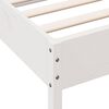 vidaXL Cadre de lit sans matelas blanc 200x200 cm bois massif de pin