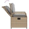 vidaXL Ensemble &agrave; manger de jardin avec coussins 5pcs Beige poly rotin