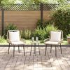 vidaXL Ensemble de salle à manger pour jardin 3 pcs Marron Noir Crème