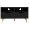 vidaXL Meuble TV noir 90x40x48,5 cm bois d'ing&eacute;nierie