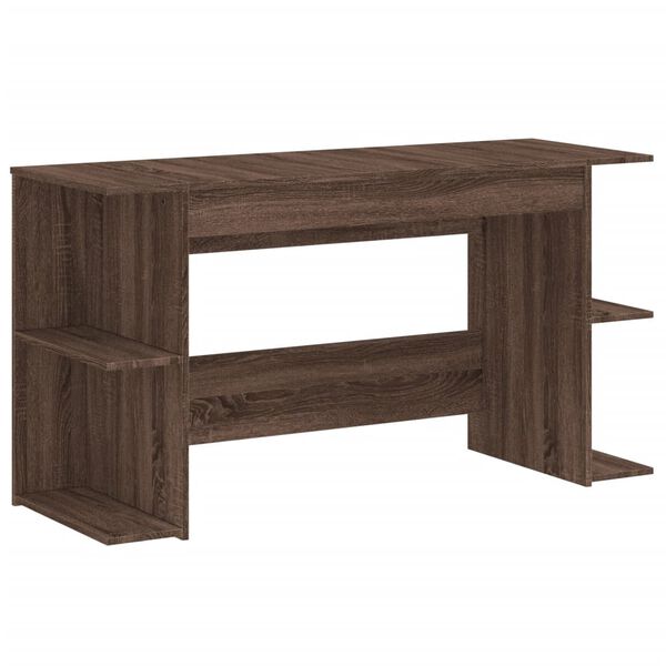vidaXL Bureau ch&ecirc;ne marron 140x50x75 cm bois d'ing&eacute;nierie