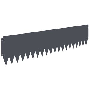 vidaXL Bordure de Pelouse 10 pc 103 x 25 cm Acier Anthracite