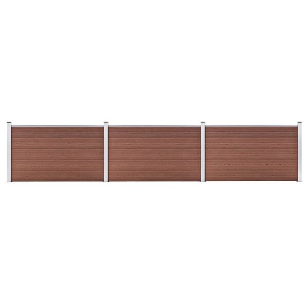 vidaXL Clôture de jardin WPC 526x106 cm Marron