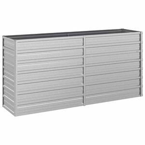 vidaXL Lit sur&eacute;lev&eacute; de jardin 160x40x77 cm Acier galvanis&eacute; Argent&eacute;