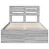 vidaXL Cadre de lit Gris Sonoma 120 x 200 cm Pin massif
