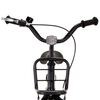 vidaXL V&eacute;lo d'enfant avec porte-bagages avant 18 pouces Noir et orange