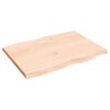 vidaXL Dessus de table bois massif non trait&eacute; bordure assortie