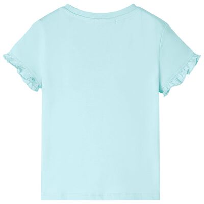 T-shirt enfants à manches courtes aqua clair 140