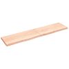 vidaXL Dessus de table 220x50x(2-6) cm bois de ch&ecirc;ne massif non trait&eacute;