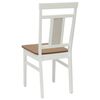 vidaXL Chaise de salle &agrave; manger 2 pcs Blanc et Naturel