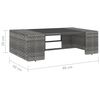 vidaXL Salon de jardin 9 pcs avec coussins Gris R&eacute;sine tress&eacute;e