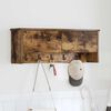 vidaXL Porte-manteau mural avec &eacute;tag&egrave;re Ch&ecirc;ne fum&eacute; 80 x 20 x 30 cm