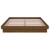 vidaXL Cadre de lit sans matelas marron miel bois massif