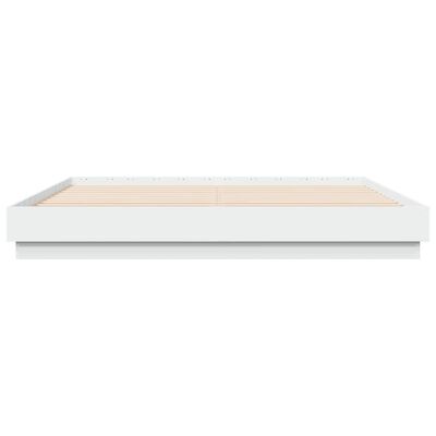 vidaXL Cadre de lit avec LED sans matelas blanc 200x200 cm