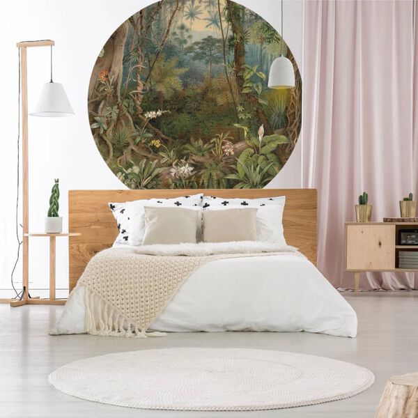 WallArt Papier peint cercle In the Jungle 142,5 cm