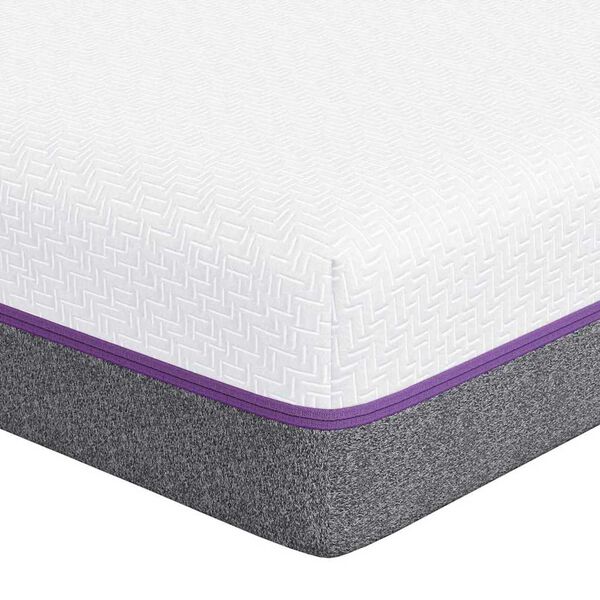 vidaXL Matelas Blanc et Gris 140 x 190 cm Tissu jacquard