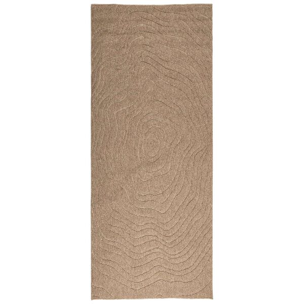 vidaXL Tapis de surface Moir&eacute; HUARTE Naturel 150 x 80 cm Polyester