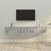 vidaXL Ensemble de meubles TV 4 pcs Gris b&eacute;ton Bois d'ing&eacute;nierie