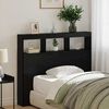 vidaXL T&ecirc;te de lit Ch&ecirc;ne noir 120 x 17 x 102 cm Bois d'ing&eacute;nierie