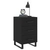 vidaXL Table de chevet noir 40x40x66 cm bois d'ing&eacute;nierie