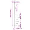 vidaXL Buffet haut Blanc 34,5x34x180 cm Bois d'ing&eacute;nierie
