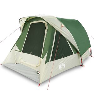 vidaXL Tente de cabine familiale 6 personnes vert imperm&eacute;able