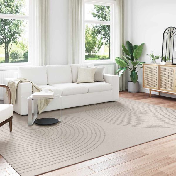 vidaXL Tapis de surface HUARTE Cr&egrave;me 340 x 240 cm Polyester