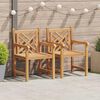 vidaXL Chaise de jardin 2 pcs 60 x 58 x 90 cm Bois de teck massif