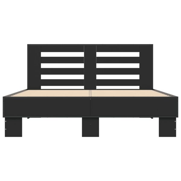 vidaXL Cadre de lit sans matelas noir 120x190 cm