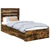 vidaXL Cadre de lit Ch&ecirc;ne fum&eacute; 90 x 200 cm Bois d'ing&eacute;nierie