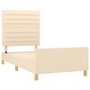 vidaXL Cadre de lit sans matelas cr&egrave;me 90x190 cm tissu