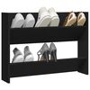 vidaXL Armoire &agrave; chaussures murale Noir 80x18x60 cm Agglom&eacute;r&eacute;