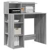 vidaXL Bureau Gris Sonoma 90 x 48 x 101,5 cm Bois d'ingénierie