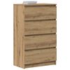 vidaXL Buffet ch&ecirc;ne artisanal 60x35x98,5 cm bois d'ing&eacute;nierie