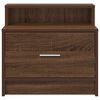 vidaXL Table de chevet avec tiroir ch&ecirc;ne marron 51x31x47 cm