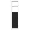 vidaXL Ensemble de mobilier de salle de bain avec tiroir Ch&ecirc;ne noir