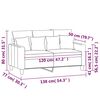 vidaXL Canap&eacute; &agrave; 2 places Cr&egrave;me 120 cm Tissu