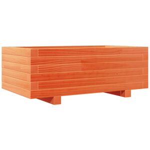 vidaXL Jardini&egrave;re cire marron 70x40x26,5 cm bois de pin massif