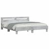 vidaXL Cadre de lit avec LED sans matelas gris b&eacute;ton 160x200 cm