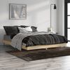 vidaXL Cadre de lit sans matelas ch&ecirc;ne sonoma 135x190 cm