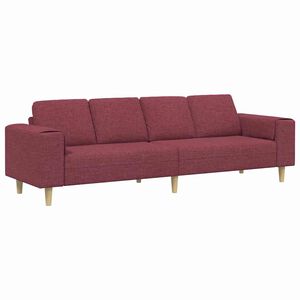 vidaXL Canap&eacute; de salon Bordeaux 250 x 77 x 76 cm Polyester