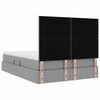 vidaXL Lit avec rangement et matelas Gris clair 140 x 200 cm Polyester