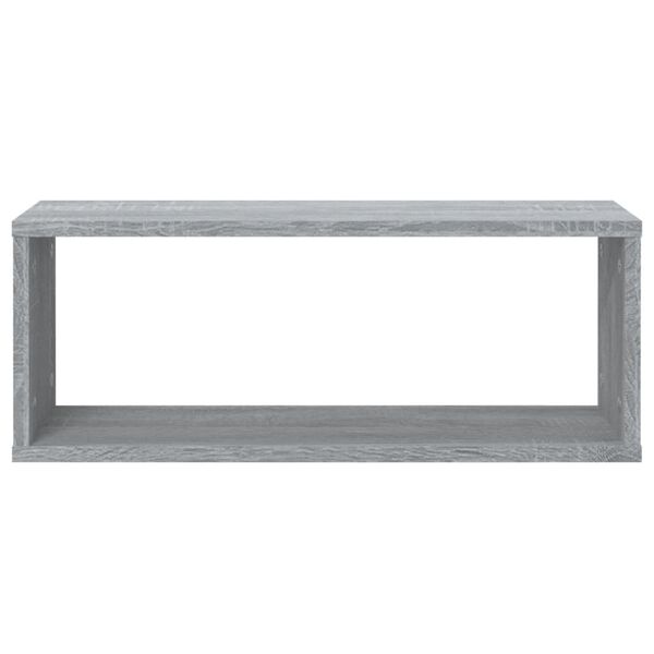 vidaXL &Eacute;tag&egrave;res murales cube 2 pcs Sonoma gris 60x15x23 cm Bois