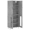 vidaXL Buffet haut Gris b&eacute;ton 69,5x34x180 cm Bois d'ing&eacute;nierie