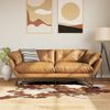 vidaXL Tapis marron et blanc motif vache lavable antid&eacute;rapant
