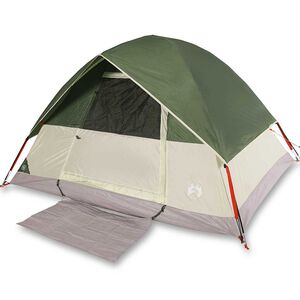 vidaXL Tente de camping &agrave; d&ocirc;me 3 personne vert imperm&eacute;able