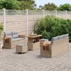 vidaXL Ensemble de canap&eacute; de jardin 10 pcs Beige et Gris clair