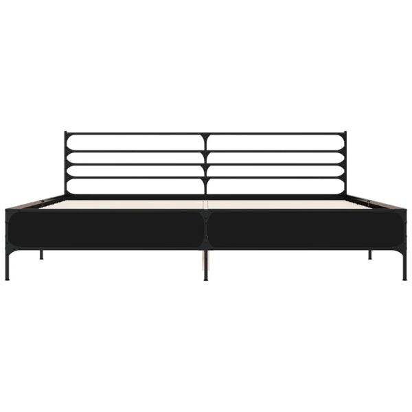 vidaXL Cadre de lit sans matelas noir 200x200 cm